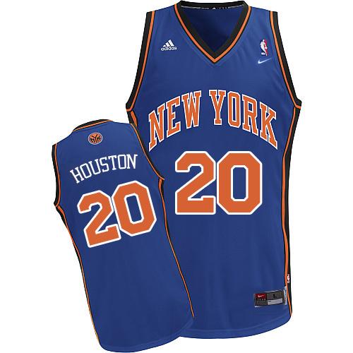 Men's Nike New York Knicks #20 Allan Houston Swingman Royal Blue Throwback NBA Jersey