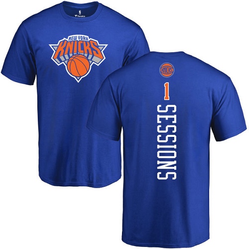 NBA Nike New York Knicks #1 Ramon Sessions Royal Blue Backer T-Shirt