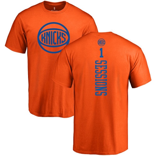NBA Nike New York Knicks #1 Ramon Sessions Orange One Color Backer T-Shirt