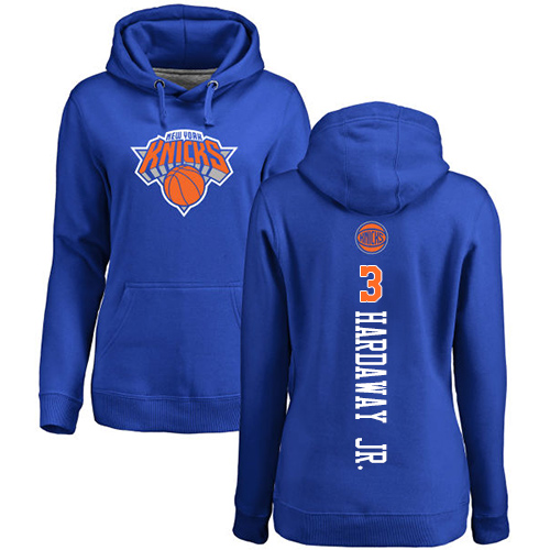 NBA Women's Nike New York Knicks #3 Tim Hardaway Jr. Royal Blue Backer Pullover Hoodie