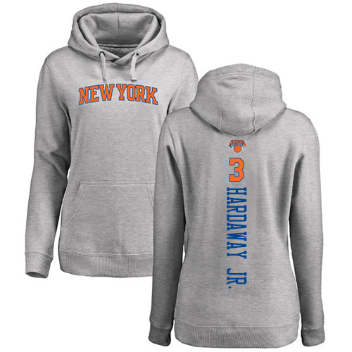 NBA Women's Nike New York Knicks #3 Tim Hardaway Jr. Ash Backer Pullover Hoodie