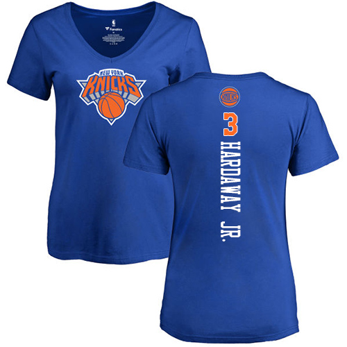 NBA Women's Nike New York Knicks #3 Tim Hardaway Jr. Royal Blue Backer T-Shirt