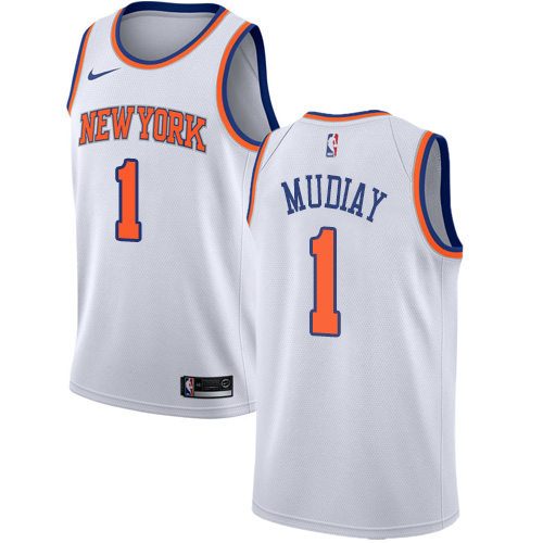 Men's Nike New York Knicks #1 Ramon Sessions Authentic White NBA Jersey - Association Edition