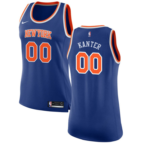 Women's Nike New York Knicks #00 Enes Kanter Swingman Royal Blue NBA Jersey - Icon Edition