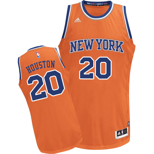 Youth Adidas New York Knicks #20 Allan Houston Swingman Orange Alternate NBA Jersey