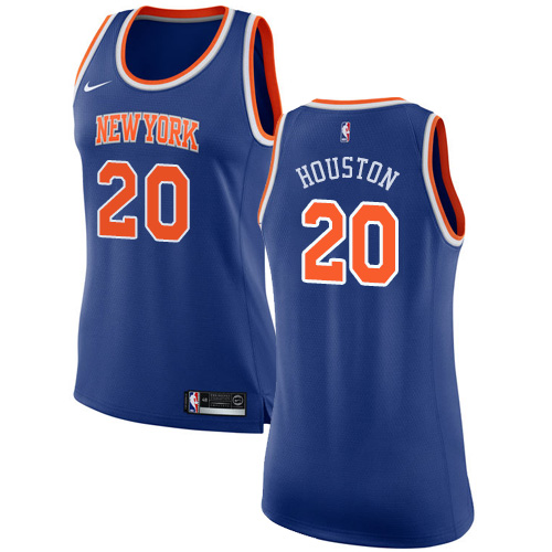 Women's Nike New York Knicks #20 Allan Houston Authentic Royal Blue NBA Jersey - Icon Edition