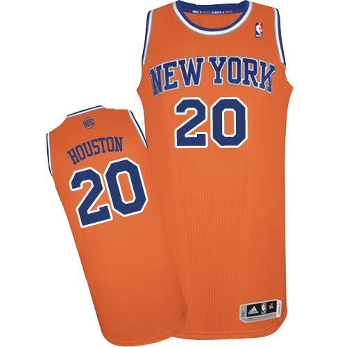 Women's Adidas New York Knicks #20 Allan Houston Authentic Orange Alternate NBA Jersey