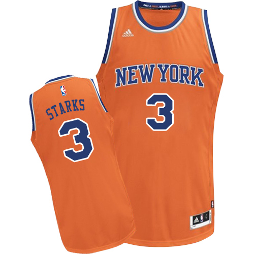 Youth Adidas New York Knicks #3 John Starks Swingman Orange Alternate NBA Jersey