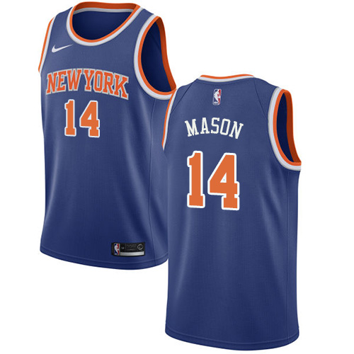 Youth Nike New York Knicks #14 Anthony Mason Swingman Royal Blue NBA Jersey - Icon Edition