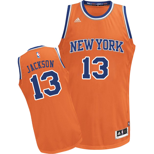 Women's Adidas New York Knicks #13 Mark Jackson Swingman Orange Alternate NBA Jersey
