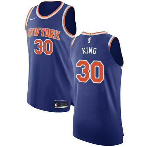 Youth Nike New York Knicks #30 Bernard King Authentic Royal Blue NBA Jersey - Icon Edition