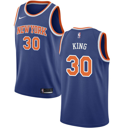 Youth Nike New York Knicks #30 Bernard King Swingman Royal Blue NBA Jersey - Icon Edition