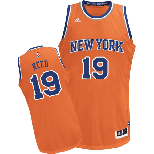 Youth Adidas New York Knicks #19 Willis Reed Swingman Orange Alternate NBA Jersey