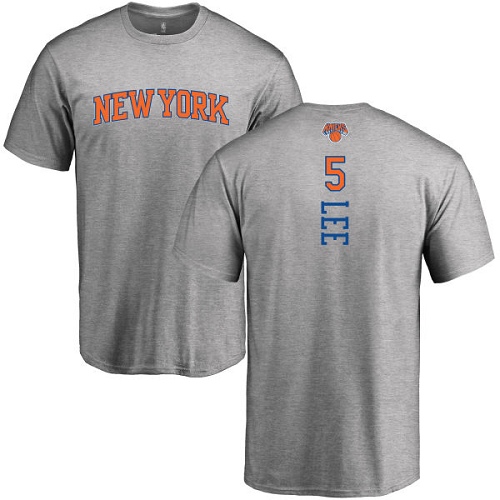 NBA Nike New York Knicks #5 Courtney Lee Ash Backer T-Shirt