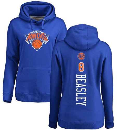 NBA Women's Nike New York Knicks #8 Michael Beasley Royal Blue Backer Pullover Hoodie