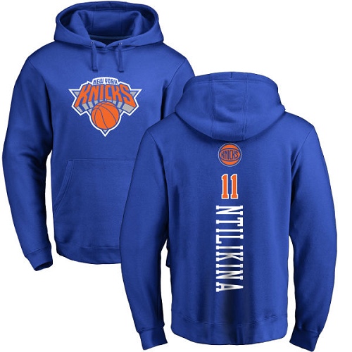 NBA Nike New York Knicks #11 Frank Ntilikina Royal Blue Backer Pullover Hoodie