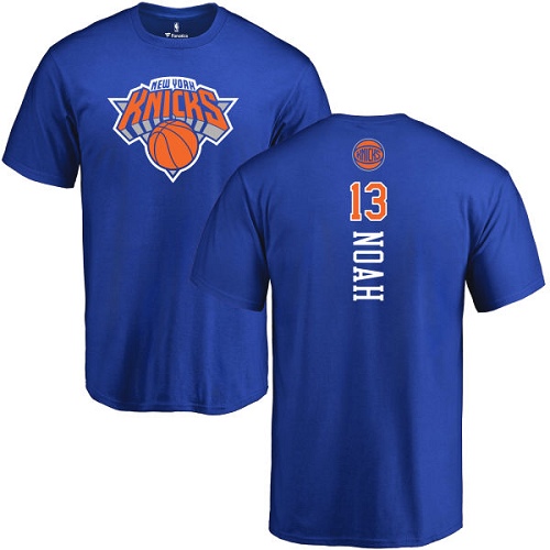NBA Nike New York Knicks #13 Joakim Noah Royal Blue Backer T-Shirt