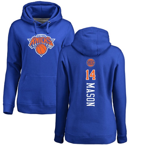 NBA Women's Nike New York Knicks #14 Anthony Mason Royal Blue Backer Pullover Hoodie