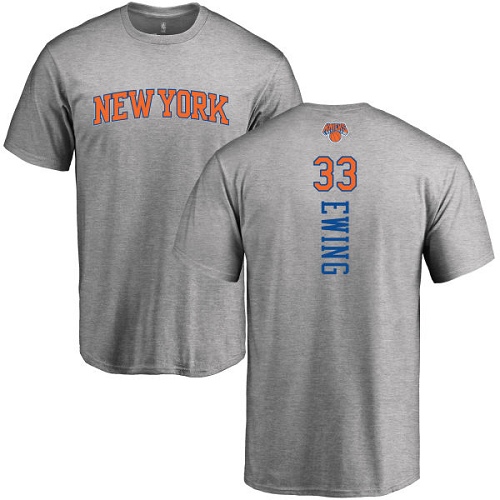 NBA Nike New York Knicks #33 Patrick Ewing Ash Backer T-Shirt