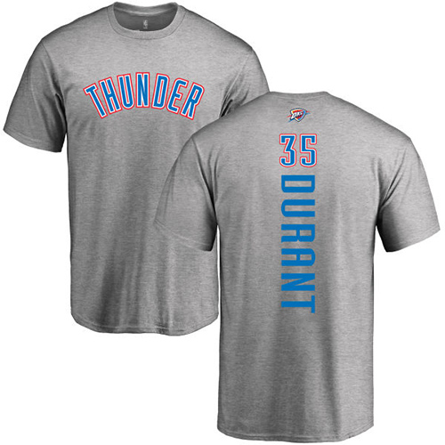 NBA Nike Oklahoma City Thunder #35 Kevin Durant Ash Backer T-Shirt