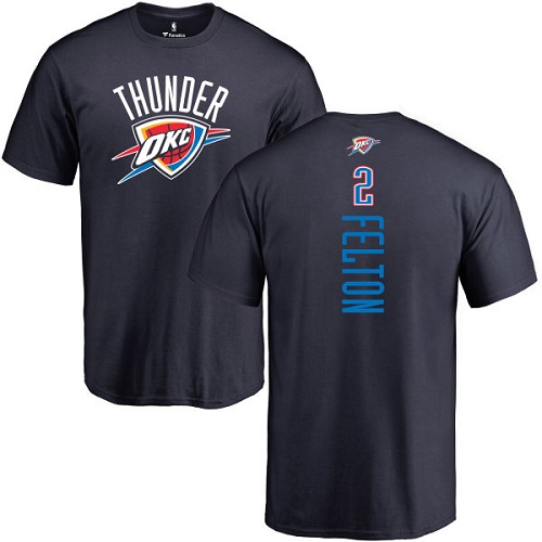 NBA Nike Oklahoma City Thunder #2 Raymond Felton Navy Blue Backer T-Shirt