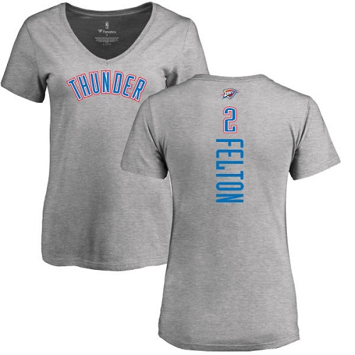 NBA Women's Nike Oklahoma City Thunder #2 Raymond Felton Ash Backer T-Shirt