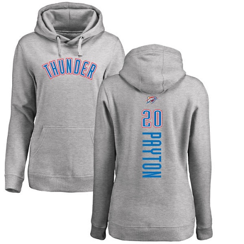 NBA Women's Nike Oklahoma City Thunder #20 Gary Payton Ash Backer Pullover Hoodie