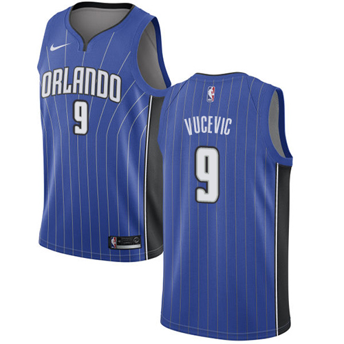 Men's Nike Orlando Magic #9 Nikola Vucevic Swingman Royal Blue Road NBA Jersey - Icon Edition