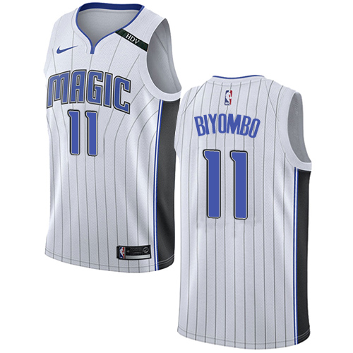Men's Adidas Orlando Magic #11 Bismack Biyombo Swingman White Home NBA Jersey