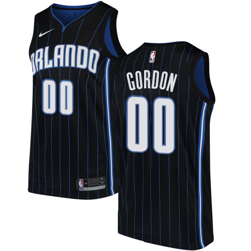 Men's Nike Orlando Magic #0 Aaron Gordon Authentic Black Alternate NBA Jersey Statement Edition