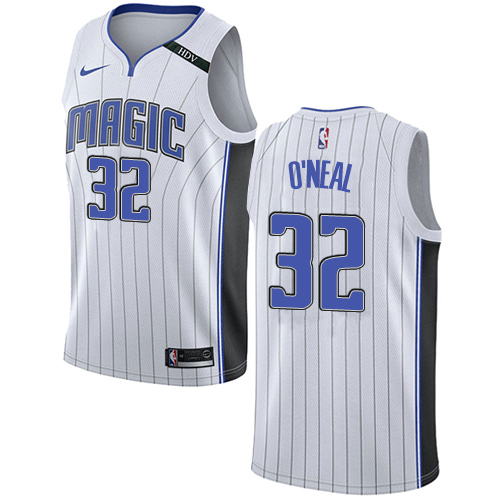 Men's Adidas Orlando Magic #32 Shaquille O'Neal Authentic White Home NBA Jersey