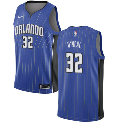 Men's Nike Orlando Magic #32 Shaquille O'Neal Swingman Royal Blue Road NBA Jersey - Icon Edition