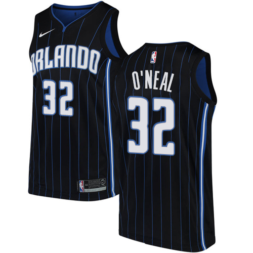 Men's Nike Orlando Magic #32 Shaquille O'Neal Authentic Black Alternate NBA Jersey Statement Edition