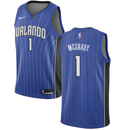 Men's Nike Orlando Magic #1 Tracy Mcgrady Swingman Royal Blue Road NBA Jersey - Icon Edition