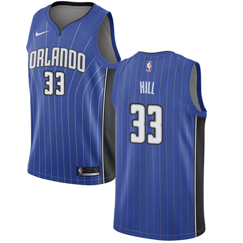 Men's Nike Orlando Magic #33 Grant Hill Swingman Royal Blue Road NBA Jersey - Icon Edition