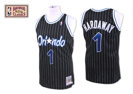 Men's Mitchell and Ness Orlando Magic #1 Tracy Mcgrady Authentic Black Throwback NBA Jersey