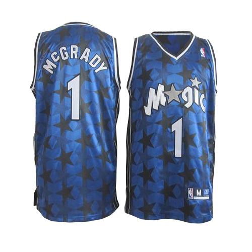 Men's Adidas Orlando Magic #1 Tracy Mcgrady Authentic Royal Blue All Star NBA Jersey