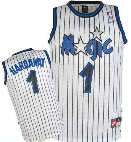 Men's Mitchell and Ness Orlando Magic #1 Penny Hardaway Authentic White Throwback NBA Jersey