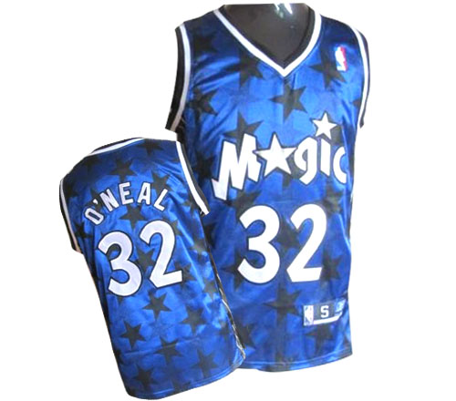 Men's Adidas Orlando Magic #32 Shaquille O'Neal Authentic Royal Blue All Star NBA Jersey