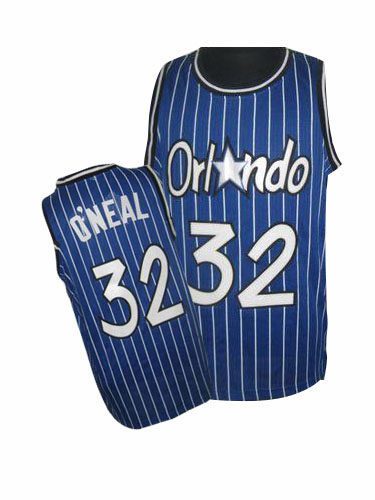 Men's Adidas Orlando Magic #32 Shaquille O'Neal Authentic Royal Blue Throwback NBA Jersey