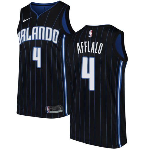 Men's Nike Orlando Magic #4 Arron Afflalo Authentic Black Alternate NBA Jersey Statement Edition