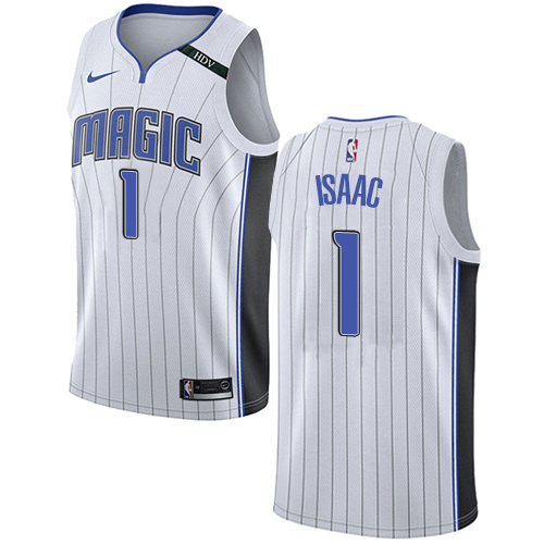 Men's Adidas Orlando Magic #1 Jonathan Isaac Authentic White Home NBA Jersey