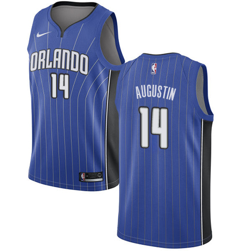 Men's Nike Orlando Magic #14 D.J. Augustin Swingman Royal Blue Road NBA Jersey - Icon Edition