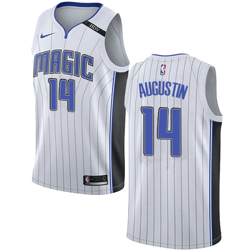 Women's Adidas Orlando Magic #14 D.J. Augustin Swingman White Home NBA Jersey