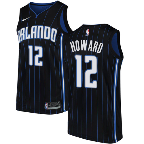 Men's Nike Orlando Magic #12 Dwight Howard Authentic Black Alternate NBA Jersey Statement Edition