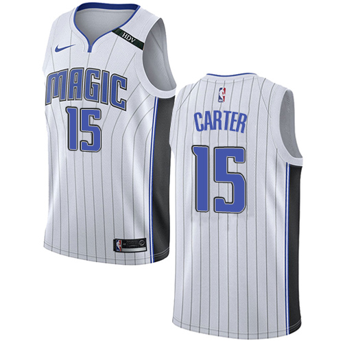 Women's Adidas Orlando Magic #15 Vince Carter Authentic White Home NBA Jersey
