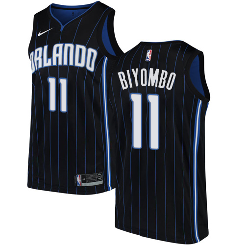 Youth Nike Orlando Magic #11 Bismack Biyombo Authentic Black Alternate NBA Jersey Statement Edition