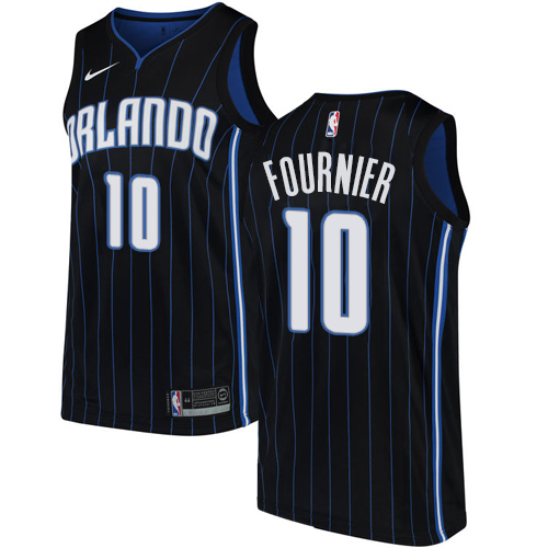 Youth Nike Orlando Magic #10 Evan Fournier Authentic Black Alternate NBA Jersey Statement Edition