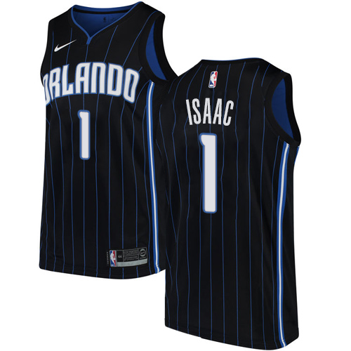 Youth Nike Orlando Magic #1 Jonathan Isaac Authentic Black Alternate NBA Jersey Statement Edition