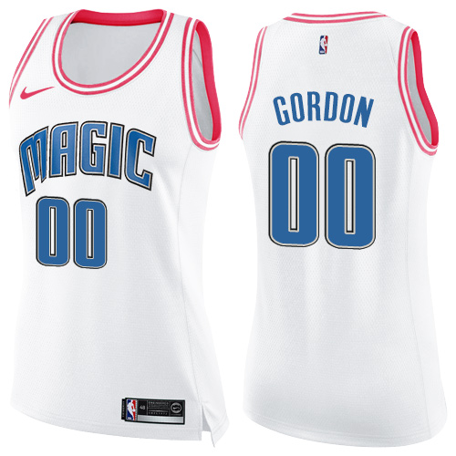 Women's Nike Orlando Magic #0 Aaron Gordon Swingman White/Pink Fashion NBA Jersey
